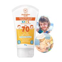 Protetor Solar Infantil Corpo e Rosto Gel Creme FPS70 UVA/UVB 120g Australian Gold
