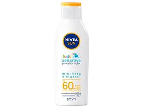 Protetor Solar Infantil Corporal Nivea FPS 60 - Sun Kids Sensitive 125ml Protetor Solar Infantil Corporal Nivea FPS 60 - Sun Kids Sensitive 125ml