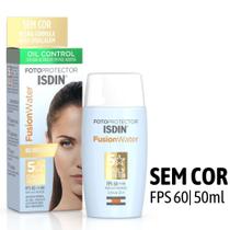 Protetor Solar ISDIN Fusion Water FPS 60 Sem Cor 50ml Antioleosidade