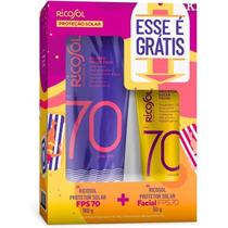 Protetor Solar Kit Ricosol Corporal e Facial Fps 70 - Dahuer
