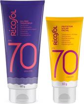 Protetor Solar Kit Ricosol Fps 70 Corporal 180g + Facial 50g Protetor Solar Kit Ricosol Fps 70 Corporal 180g + Facial 50g