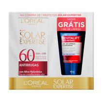Protetor Solar L'Oréal Paris Solar Expertise Antirrugas FPS 60 40g e Ganhe Revitalift Pro-Retinol Gel de Limpeza Suavizante 40g