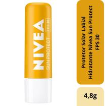 Protetor Solar Labial Hidratante Nivea Sun Protect FPS 30 4,8g Protetor Solar Labial Hidratante Nivea Sun Protect FPS 30 4,8g