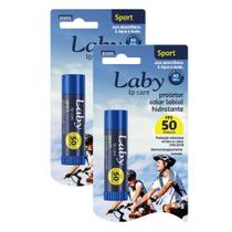 Protetor Solar Labial Laby Sport FPS 50 Stick com 4,5g Kit com duas unidades