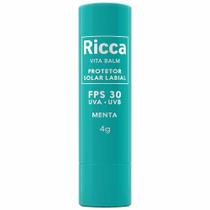 Protetor Solar Labial Ricca Menta FPS 30