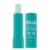 Protetor Solar Labial Vita Balm Menta Fps 30 Uva Uvb Ricca