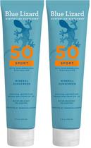 Protetor Solar Mineral Blue Lizard Sport FPS 50 296ml Kit com 2