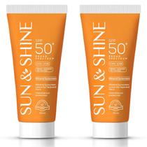 Protetor Solar Mineral SUN&SHINE FPS50 Kit com 2 unidades de 100ml Protetor Solar Mineral SUN&SHINE FPS50 Kit com 2 unidades de 100ml