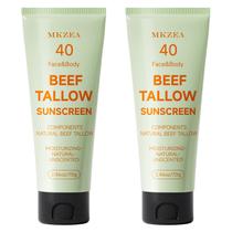 Protetor solar mkzea Tallow Protetor solar para rosto, 2 pacotes Protetor solar mkzea Tallow Protetor solar para rosto, 2 pacotes