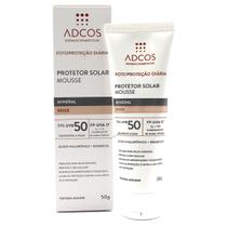 Protetor Solar Mousse Adcos Mineral Beige FPS50 com 50g