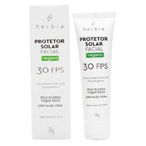 Protetor Solar Natural Facial Pele Oleosa 30 FPS 50g Herbia Protetor Solar Natural Facial Pele Oleosa 30 FPS 50g Herbia