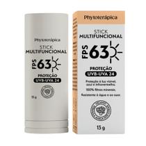 Protetor Solar Natural Stick Multifuncional FPS 63 - Cor 30 - Phytoterápica Protetor Solar Natural Stick Multifuncional FPS 63 - Cor 30 - Phytoterápica