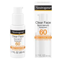 Protetor solar Neutrogena Clear Face Serum SPF 60 50mL Protetor solar Neutrogena Clear Face Serum SPF 60 50mL