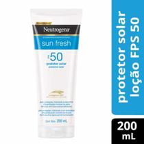 Protetor Solar Neutrogena Sun Fresh FPS 50 200ml Alta Proteção e Toque Seco