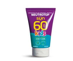 Protetor solar NEUTROTOP FPS60 infantil 120ml ECOFITUS