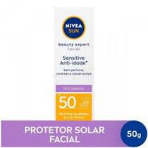 Protetor Solar Nívea Facial Nivea Fps50 Sensitive 50g - Nivea Sun