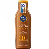 Protetor Solar Nívea FPS 30 Protect e Bronze Corpo e Rosto 125ml