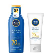Protetor Solar Nivea FPS70 200ml+Facial Toque Seco FP70 40ml