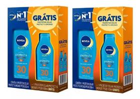 Protetor Solar Nivea Protect Bronze Fps30 200Ml G 100Ml