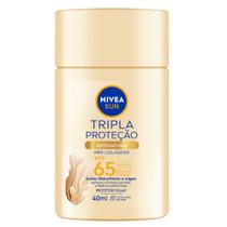 Protetor Solar Nivea Sun Facial Tripla Proteção Fluido Antissinais FPS 65 40ml