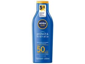 Protetor Solar NIVEA SUN Protect & Hidrata FPS 50 200ml Protetor Solar NIVEA SUN Protect & Hidrata FPS 50 200ml
