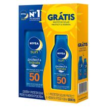 Protetor Solar Nivea Sun Protect & Hidrata FPS 50 Loção 200ml e Ganhe Protetor Solar Nivea Sun Protect & Hidrata FPS 50 Loção 100ml Protetor Solar Nivea Sun Protect & Hidrata FPS 50 Loção 200ml e Ganhe Protetor Solar Nivea Sun Protect & Hidrata FPS 50 Loção 100ml