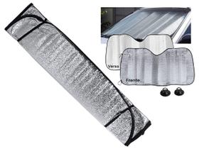 Protetor Solar Para-brisa dobrável Metalizado para Veículos leves em geral com Protetor UV
