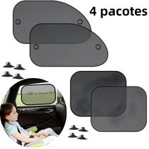 Protetor Solar Para Carro Infantil 4 Peças, Cobertura Lateral De Janela, Protetor De Visor Adesivo Protetor Solar Para Carro Infantil 4 Peças, Cobertura Lateral De Janela, Protetor De Visor Adesivo