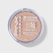 Protetor Solar Pó Compacto FPS 55 FPUVA 19 11,4g P10 PINK CHEEKS Resistente a água e ao suor