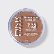 Protetor Solar Pó Compacto FPS 55 FPUVA 19 11,4g P40 PINK CHEEKS Resistente a água e ao suor