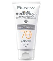 Protetor solar Renew Avon FPS 70, com protinol