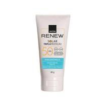 Protetor Solar Renew Fps 50 Matte Hialurônico 40g Avon