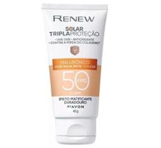 Protetor Solar Renew Matte Com Cor CLARA FPS 50 Avon 40G