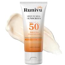 Protetor solar Runivu Beef Tallow SPF 50 60ml à prova d'água