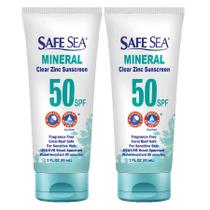 Protetor solar Safe Sea Zinc Oxide SPF50 60 ml Tamanho de viagem x2 Protetor solar Safe Sea Zinc Oxide SPF50 60 ml Tamanho de viagem x2