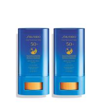 Protetor Solar Shiseido Clear SPF 50+ em Bastão - Pacote com 2 Unidades (20g)