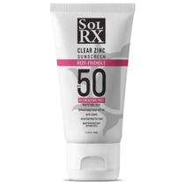 Protetor solar SolRx MINERAL+ SPF 50 Óxido de zinco resistente à água