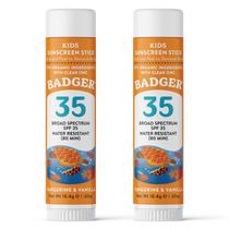 Protetor solar Stick Badger Mineral Kids SPF 35, 19 ml, pacote com 2