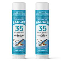 Protetor Solar Stick Facial Badger SPF 35 (2 Unidades) - 97% Orgânico