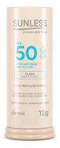 Protetor Solar Stick Sunless 12g - Base Clara, Efeito Matte, FPS 50