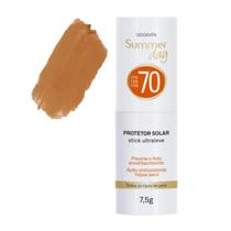 Protetor Solar Stick Ultraleve FPS 70 Cor Pele Morena Fácil Aplicação Seca Rápido Summer Day Odorata REF 4664