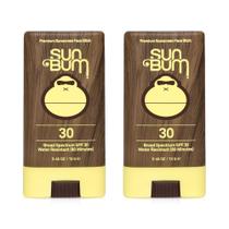 Protetor solar Sun Bum Original SPF 30 Face Stick, pacote com 2