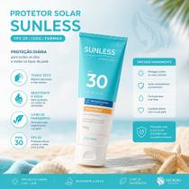 Protetor Solar Sunless FPS 30 Farmax 120g Toque Seco UVA UVB Pele Oleosa