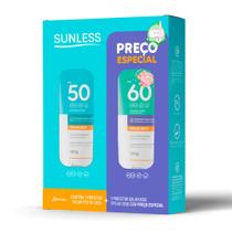 Protetor Solar Sunless FPS 50 e Protetor Solar Kids FPS 60 120g Cada Protetor Solar Sunless FPS 50 e Protetor Solar Kids FPS 60 120g Cada