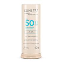 Protetor Solar Sunless Stick com Base Efeito Matte FPS 50 Cor Clara 12g