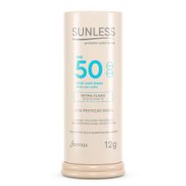 Protetor Solar Sunless Stick com Base Efeito Matte FPS 50 Cor Extra Clara 12g