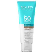 Protetor Solar Sunless Toque Seco Com Base Cor Bronze Facial FPS 50 Farmax 60g Protetor Solar Sunless Toque Seco Com Base Cor Bronze Facial FPS 50 Farmax 60g