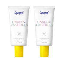 Protetor solar Supergoop! Primer de maquiagem facial Unseen SPF 50 50 ml, pacote com 2 unidades