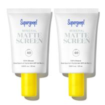Protetor solar Supergoop! Tela de colchão mineral SPF 40 20mL x2