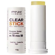 Protetor Solar Transparente FPS70 Pink Cheeks Clear Stick